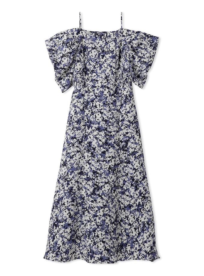 Snidel 2way Puff Sleeve Floral Dress Same Day Delivery