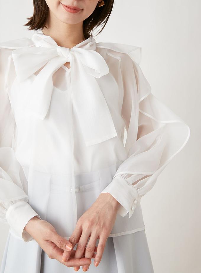 Snidel Bow Tie Ruffle Shirt Free shipping