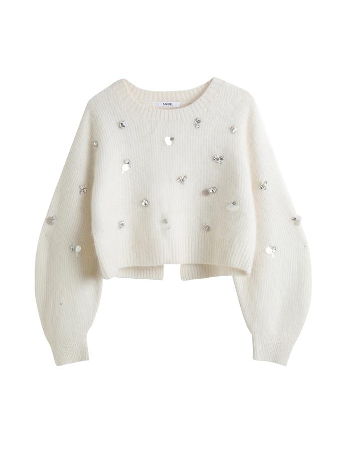 Snidel Chic Cropped Knit Sweater On Sale