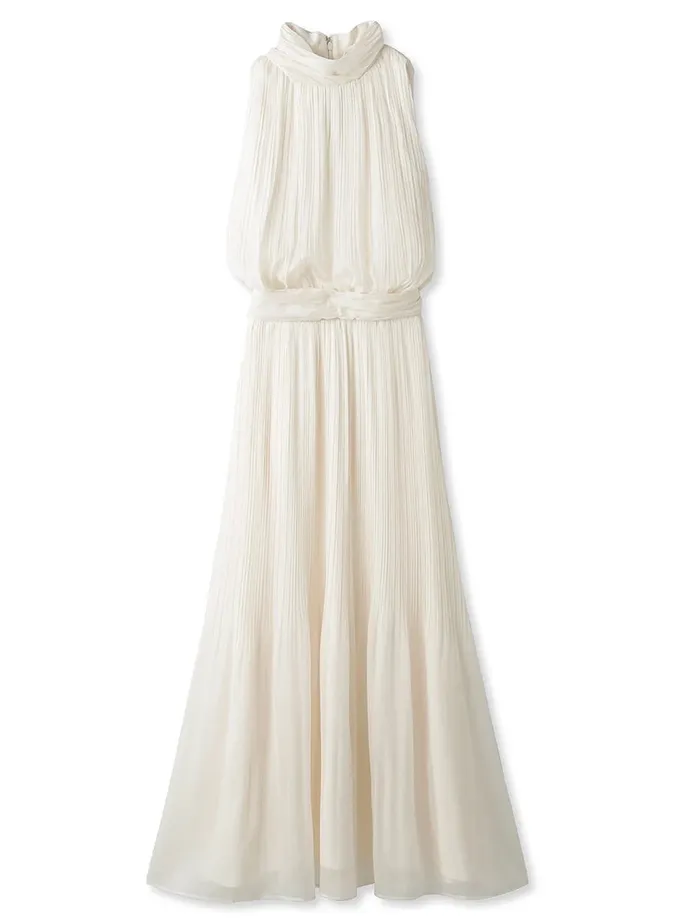 Snidel Chiffon Sleeveless Pleated Maxi Dress Best Buy