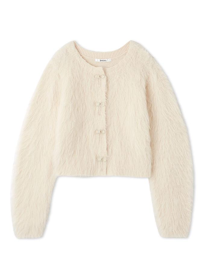 Snidel Faux Fur Cropped Cardigan Best Buy