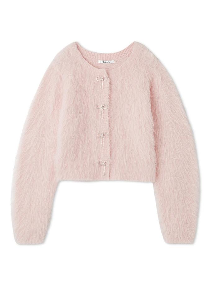 Snidel Faux Fur Cropped Cardigan Best Buy