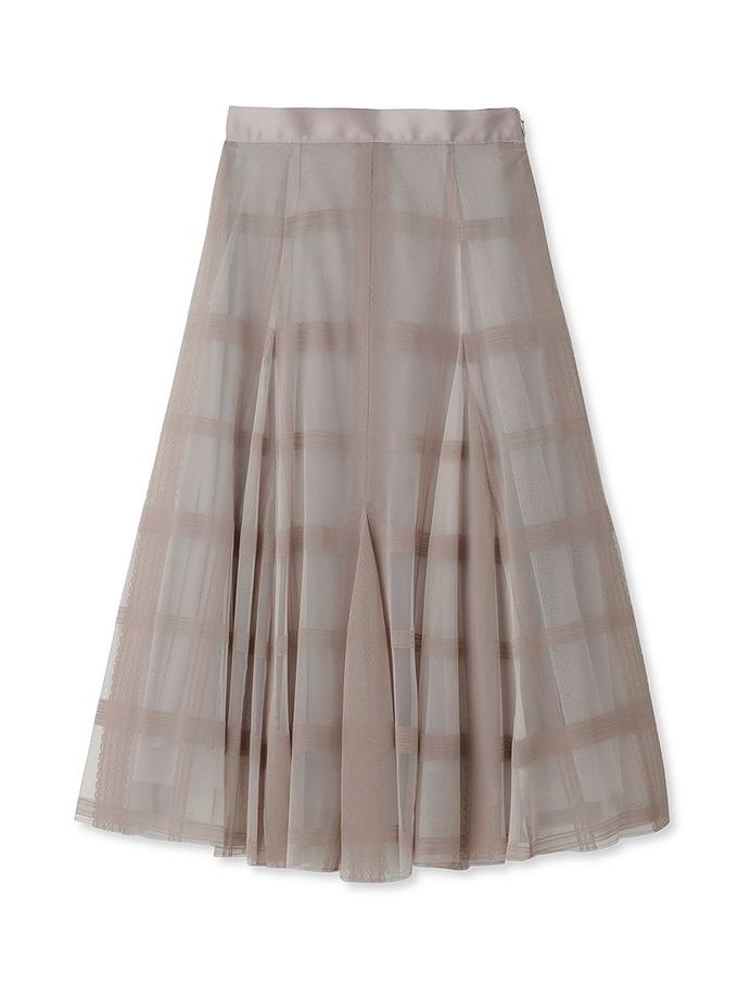 Snidel Flocked Check Tulle Skirt Free shipping