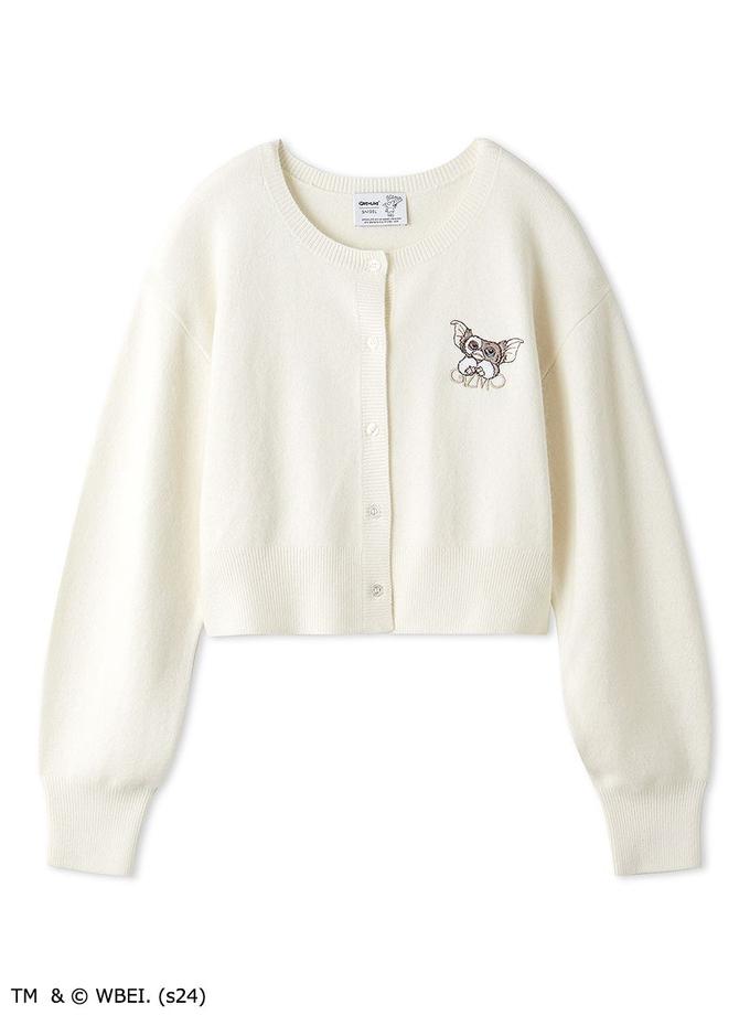 Snidel GREMLINS Special Order Embroidery Cropped Cardigan For Sale