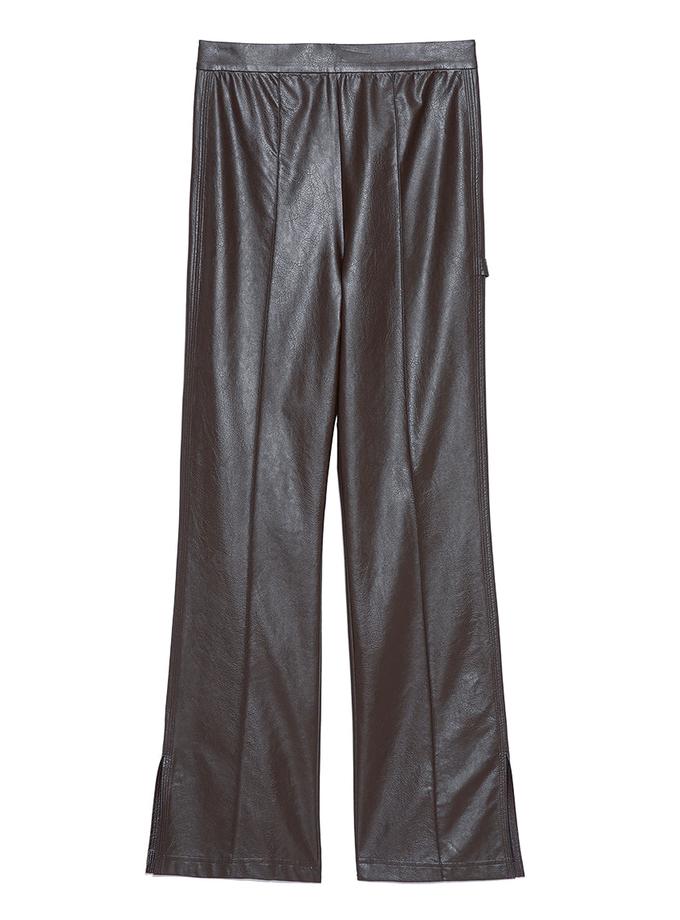 Snidel High Waisted Flared Pants With Side Slit On Sale