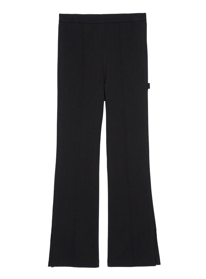 Snidel High Waisted Flared Pants With Side Slit On Sale