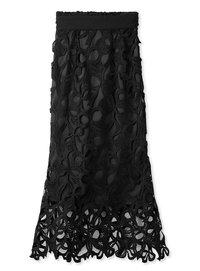 Snidel High Waisted Lace Cutout Maxi Skirt On Sale