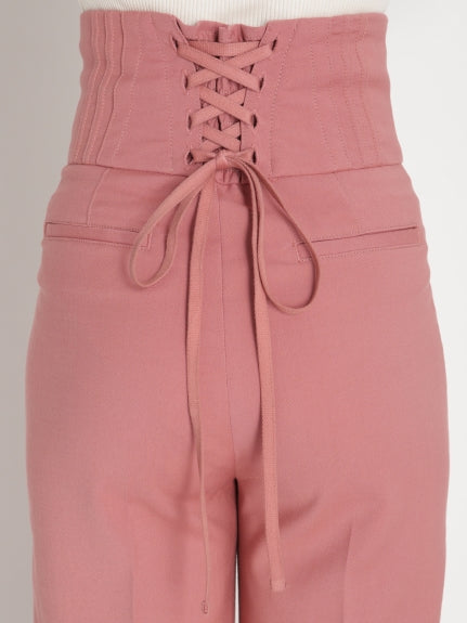 Snidel High Waisted Semi Wide Leg Trouser With Back Lace-Up Best Price