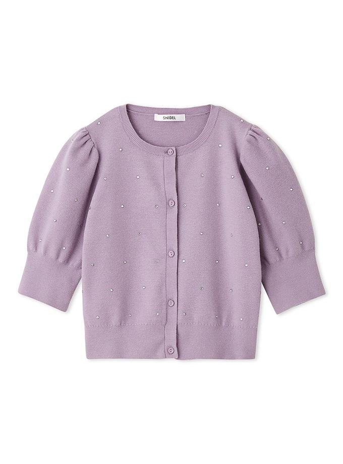 Snidel Knit Button-Up Blouse with Puff Sleeves Best Buy