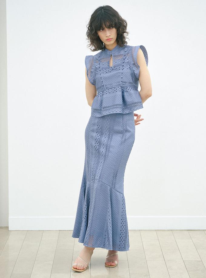 Snidel Lace Mermaid Maxi Skirt For Sale