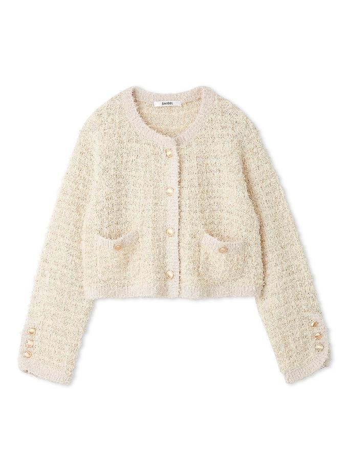 Snidel Lamé Tweed Knit Cardigan New Arrival