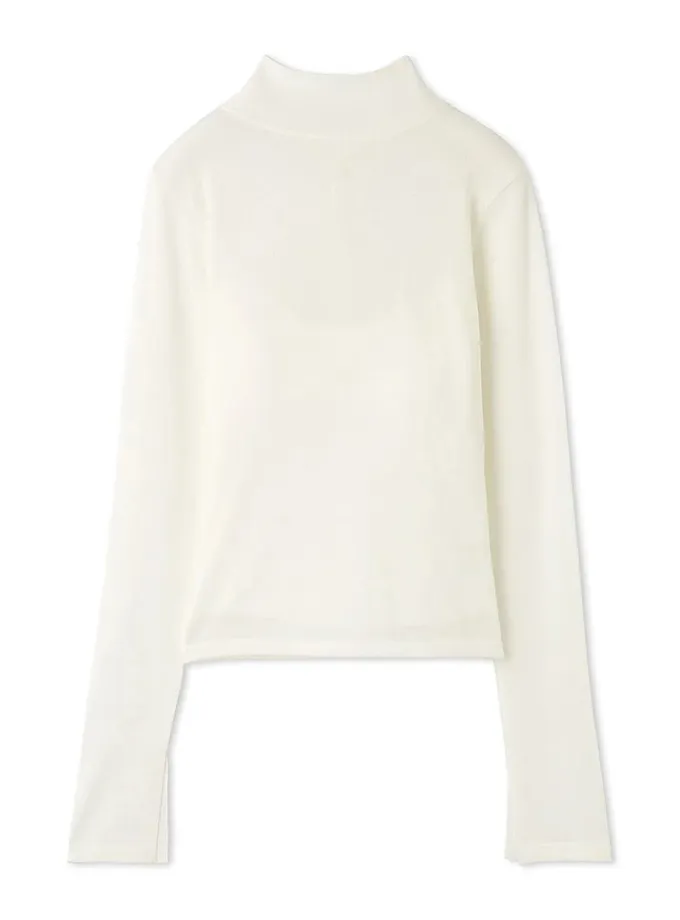 Snidel Open Back Long Sleeve Turtleneck Top Same Day Delivery