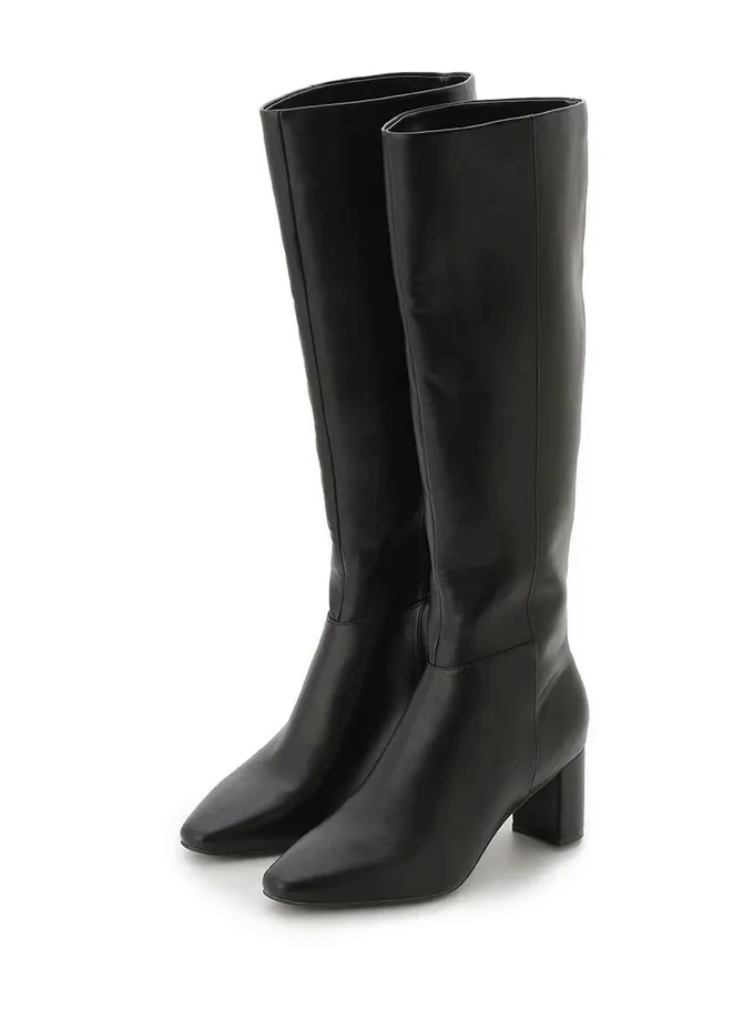 Snidel Pointed Toe Block Heel Knee-High Boots On Sale