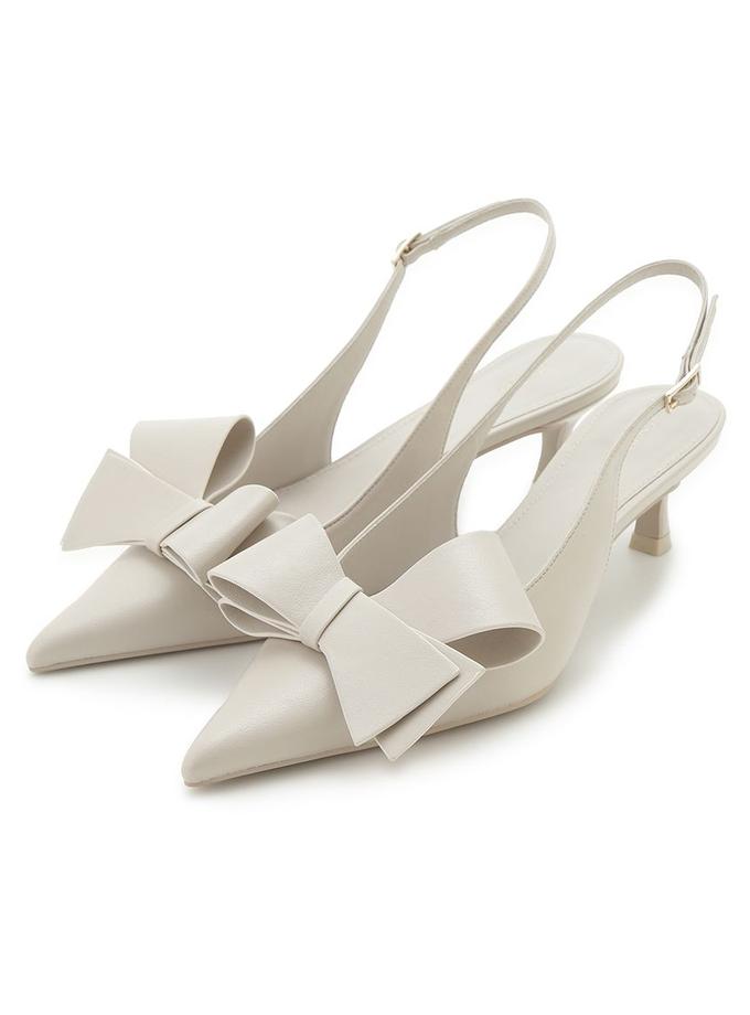 Snidel Pointed Toe Bow Slingback Heels Best Seller