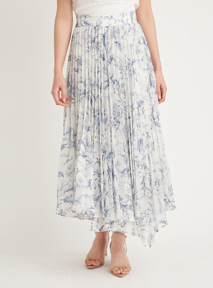 Snidel Printed Pleated Maxi Skirt Same Day Delivery