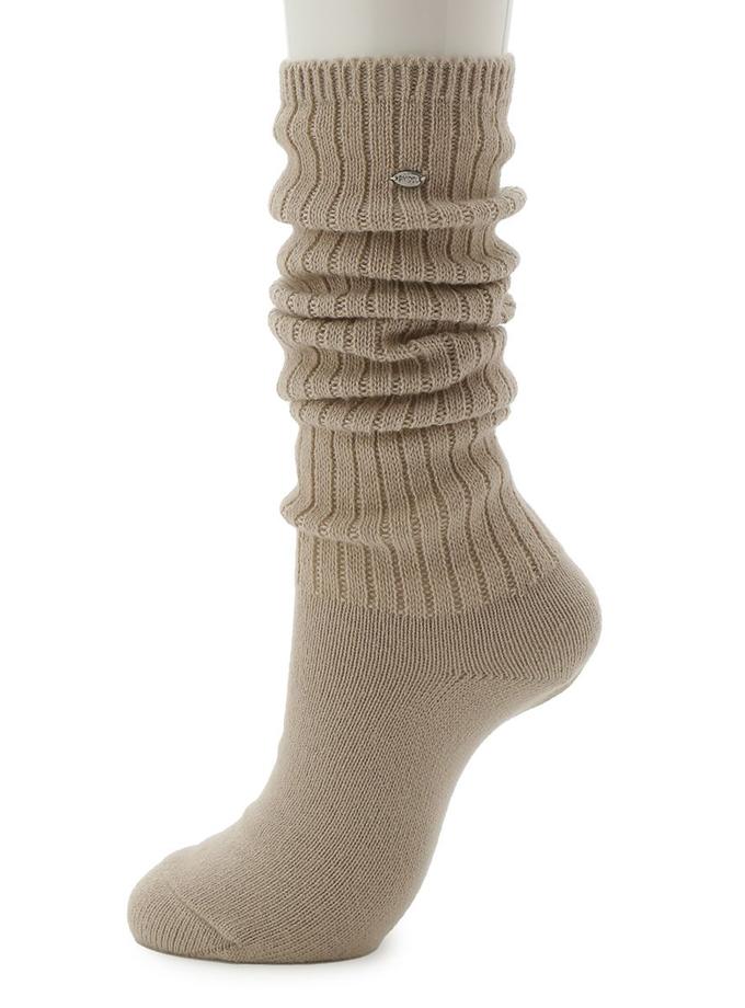 Snidel Ribbed Knit Slouchy Over-the-Calf Socks Same Day Delivery