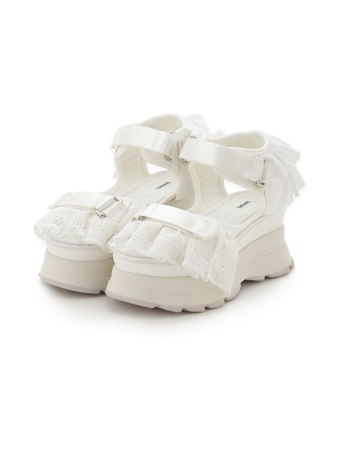 Snidel Ruffled Strap Chunky Sandals Free shipping