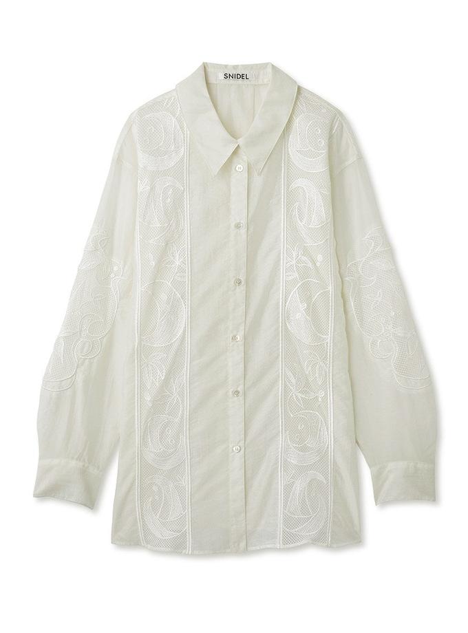 Snidel Sheer Embroidered Shirt Best Price