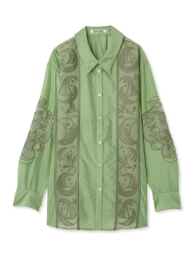 Snidel Sheer Embroidered Shirt Best Price