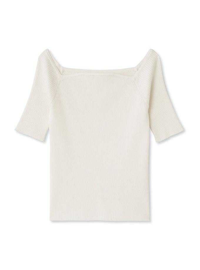 Snidel Simple Ribbed Off Shoulder Knit Top New Arrival