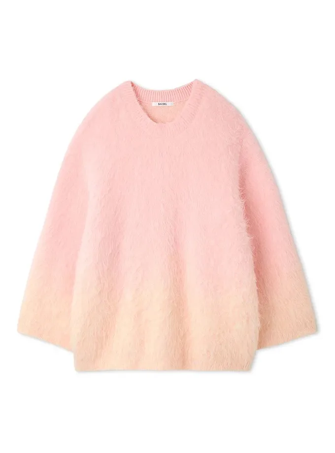 Snidel Soft Ombre Mohair-Blend Sweater Dress For Sale