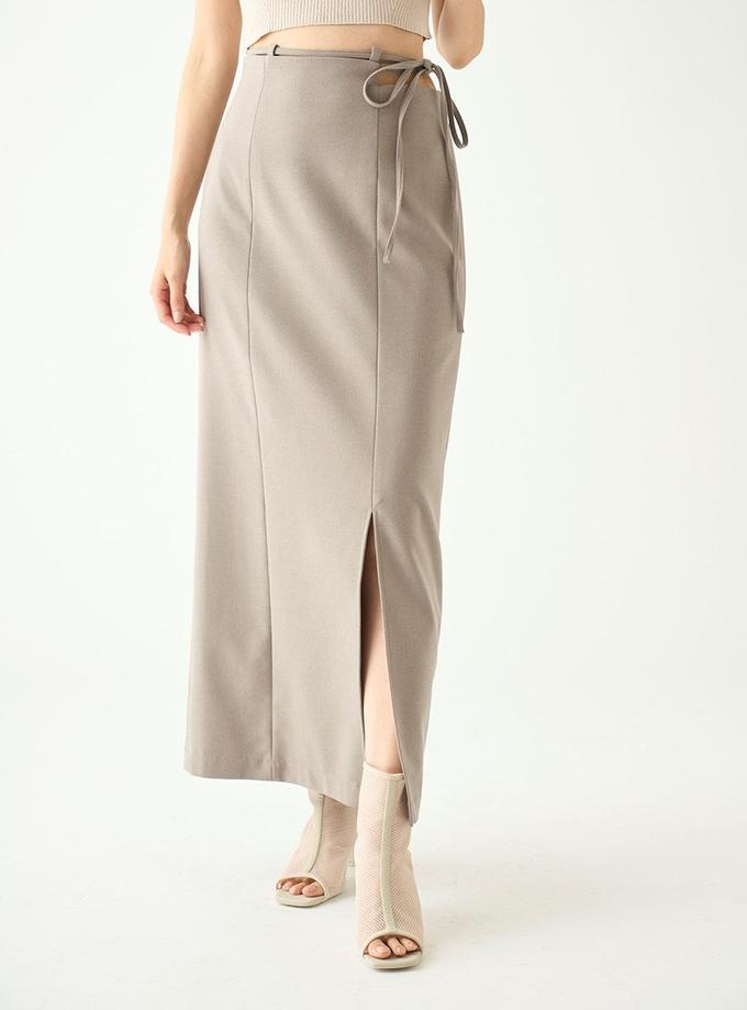 Snidel String  High Waisted Maxi Skirt With Slit Best Buy