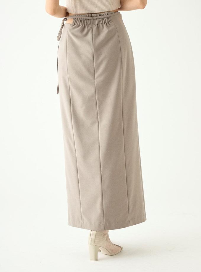 Snidel String  High Waisted Maxi Skirt With Slit Best Buy