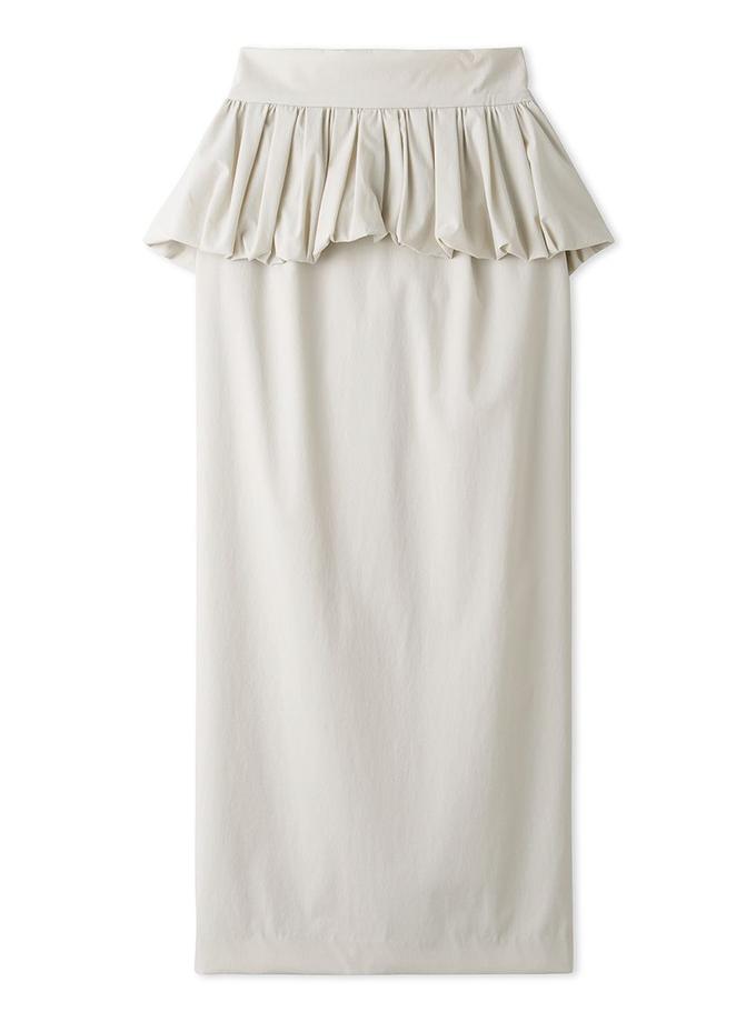 Snidel Stylish High-Waisted Peplum Midi Skirt New Arrival