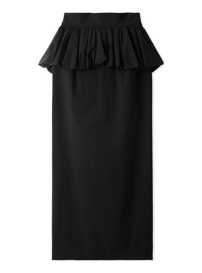 Snidel Stylish High-Waisted Peplum Midi Skirt New Arrival