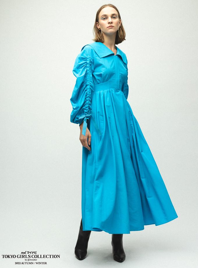 Snidel Taffeta Volume Maxi Shirt Dress New Arrival