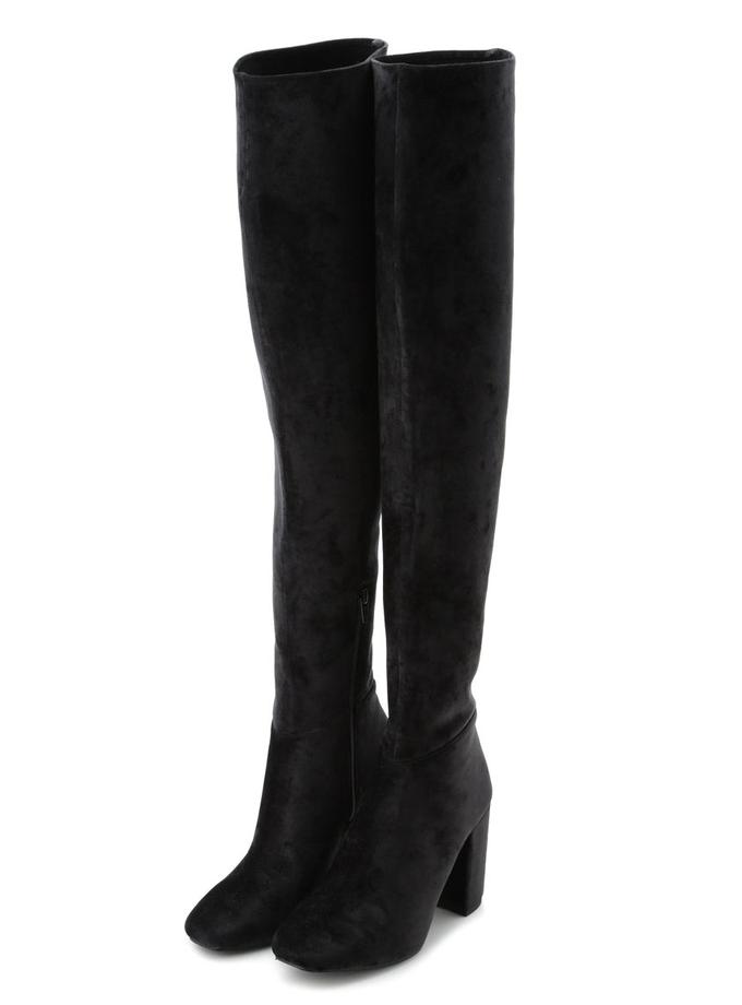 Snidel Velour Knee-High Boots High Quality